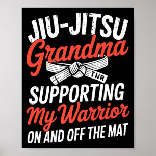 Affiche Grand-mère de Jiu-Jitsu brésilien fière de Jiu-Jit