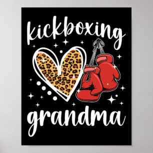 Affiche Grand-mère de kickboxing d'une grand-mère de kickb
