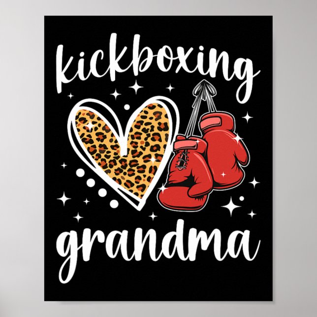 Affiche Grand-mère de kickboxing d'une grand-mère de kickb (Devant)