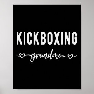 Affiche Grand-mère de kickboxing fière Grand-mère de kickb