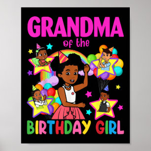 Affiche Grand-mère de la fille d'anniversaire Gracie Poupé
