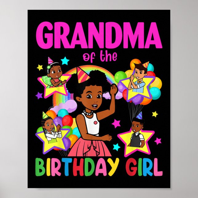 Affiche Grand-mère de la fille d'anniversaire Gracie Poupé (Devant)