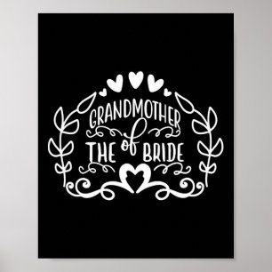 Affiche Grand-Mère De La Mariée Tee - shirt Mariage Annive