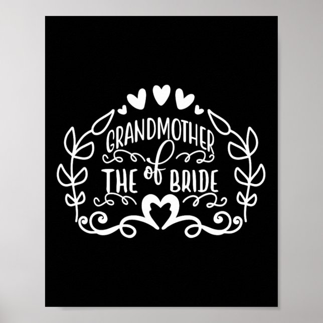 Affiche Grand-Mère De La Mariée Tee - shirt Mariage Annive (Devant)