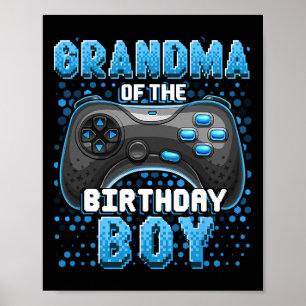 Affiche Grand-Mère De L'Anniversaire Garçon Matching Vidéo