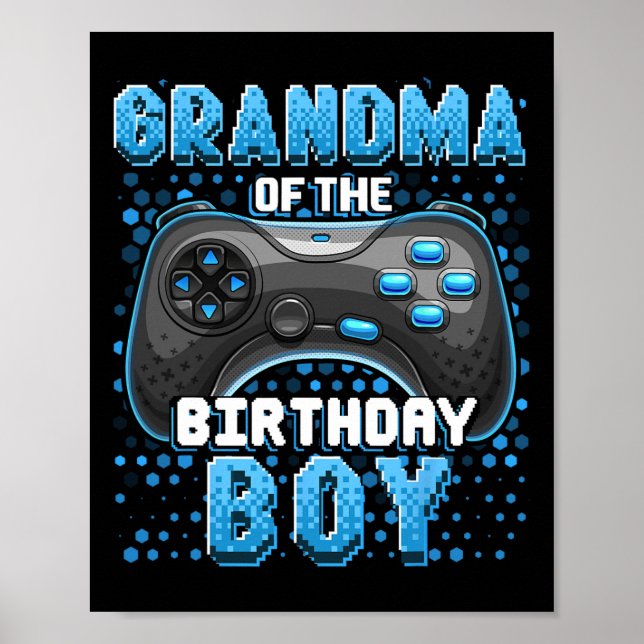 Affiche Grand-Mère De L'Anniversaire Garçon Matching Vidéo (Devant)