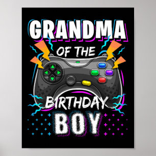 Affiche Grand-Mère De L'Anniversaire Garçon Matching Vidéo