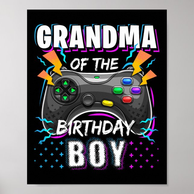Affiche Grand-Mère De L'Anniversaire Garçon Matching Vidéo (Devant)