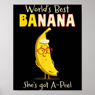 Affiche Grand-mère drôle Pun de Nana Banana du monde