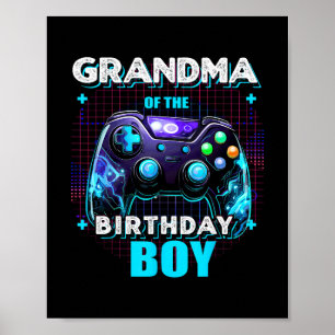 Affiche Grand-mère du garçon d'anniversaire vidéo familial