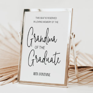 Affiche Grand-mère du Graduate Memorial Réservé Siège