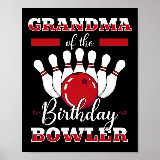 Affiche Grand-mère du lanceur d'anniversaire Fête d'annive (Devant)