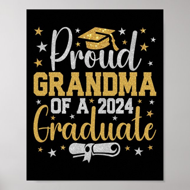 Affiche Grand-Mère D'Un Cl De 2024 Graduate Graduation Nan (Devant)