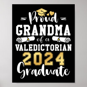 Affiche Grand-Mère D'Un Diplôme Valedictorian Cl 2024