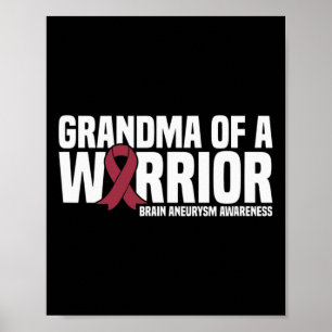 Affiche Grand-mère d'un guerrier Cerveau Aneurysme sensibi