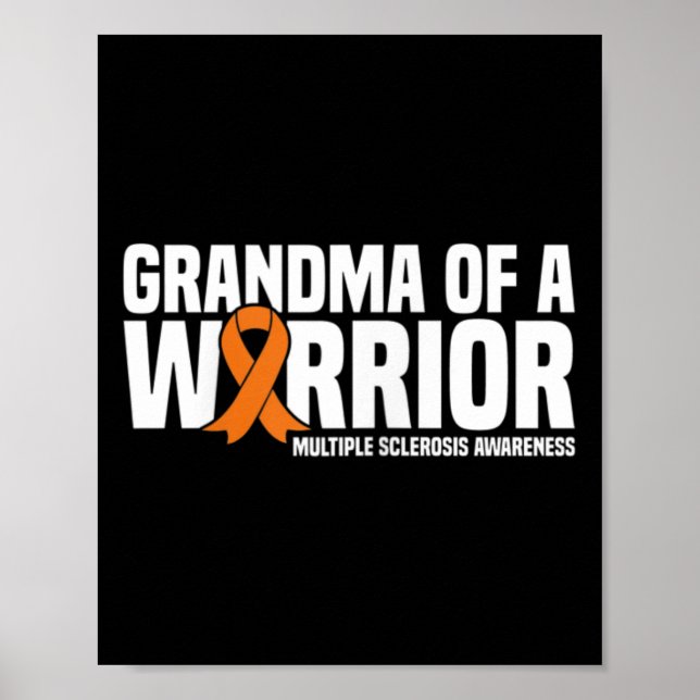 Affiche Grand-Mère D'Un Guerrier Mme Sclérose En Plaques (Devant)