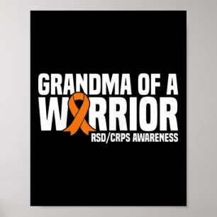 Affiche Grand-Mère D'Un Guerrier Orange Ribbon Rsdcrps Rec