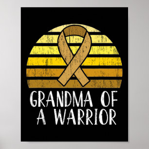 Affiche Grand-mère d'un guerrier Sensibilisation au cancer