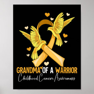 Affiche Grand-mère d'un guerrier Sensibilisation au cancer