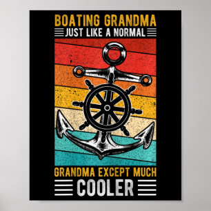Affiche Grand-mère en bateau tout comme une grand-mère nor