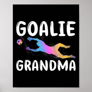 Affiche Grand-mère gardienne de but de football d'une gran