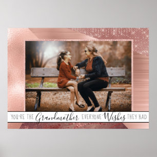 Affiche Grand-mère que tout le monde veut   Rose Gold Quot