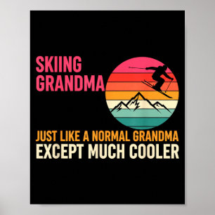 Affiche Grand-mère skie comme une grand-mère normale
