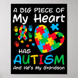 Affiche Grand morceau de coeur a un petit-fils autiste pri