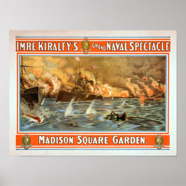 Affiche Grand Naval Spectacle Madison Carré Garden (Devant)