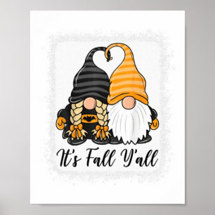 Affiche Grand Novelle Gnome Halloween Drôle Son Chute Vous