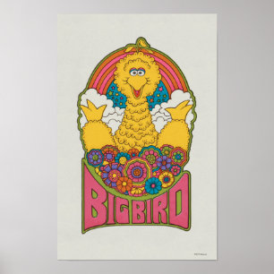 Affiche Grand Oiseau Psychédélique