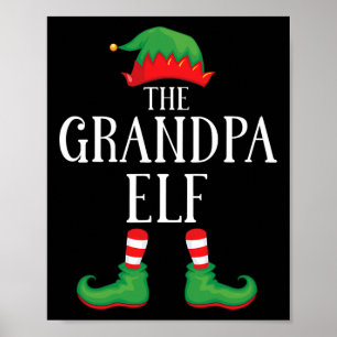 Affiche Grand-pa Elf Groupe de jumelage Xmas Funny Famille