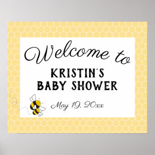 Affiche Grand panneau de bienvenue pour Baby Shower sur le