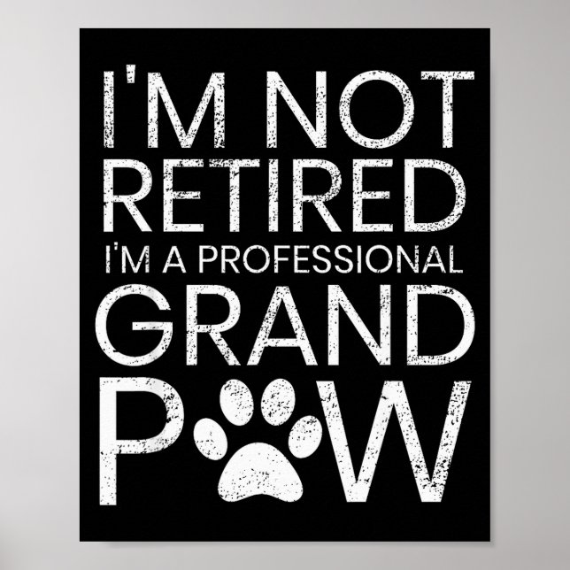 Affiche Grand Paw Shirt Retired Professional Grandpaw Funn (Devant)