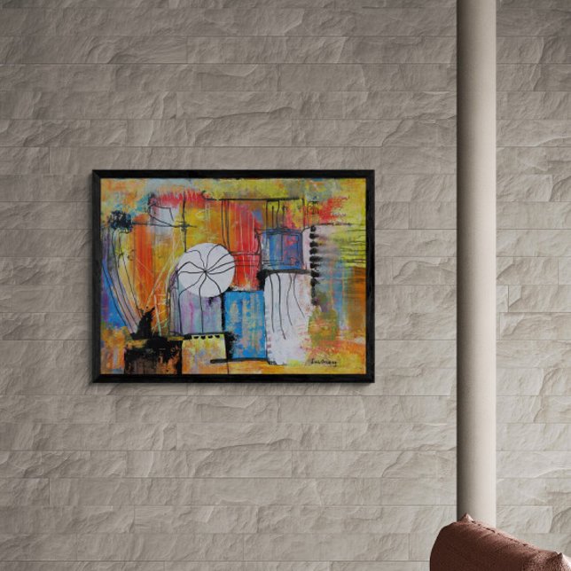 Affiche Grand Peinture Acrylique Abstraite (Créateur téléchargé)