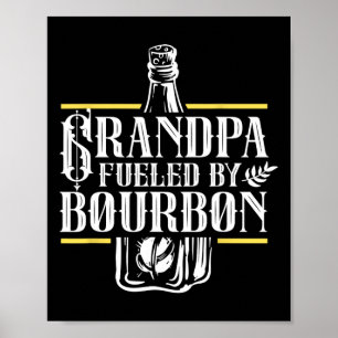 Affiche Grand-Père Alimenté Par Boisson Bourbon Boire L