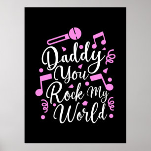 Affiche Grand-père Cadeau   Daddy You Rock My World