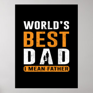 Affiche Grand-père Cadeau   Je Veux Dire Père