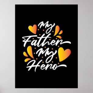 Affiche Grand-père Cadeau   Mon père Mon héros