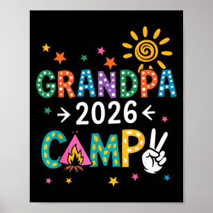 Affiche Grand-père Camp 2026 Vacances familiales Camping d