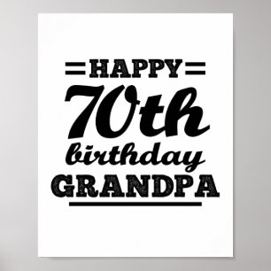 Affiche grand-père de 70e anniversaire heureux