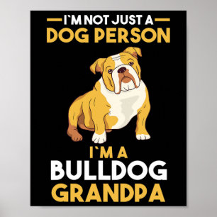 Affiche Grand-père de chien anglais Bulldog grand-père