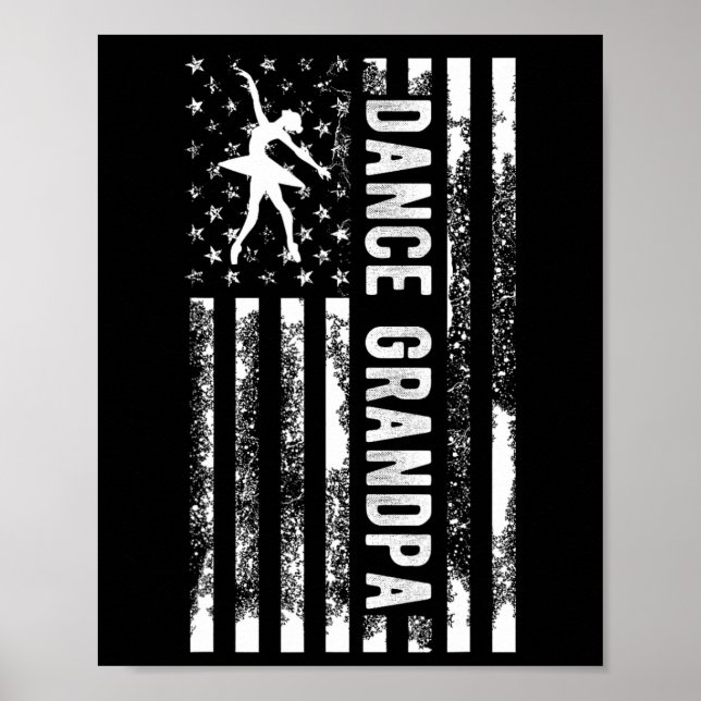Affiche Grand-Père De Danse Danse Grandpa Us Drapeau Dansa (Devant)