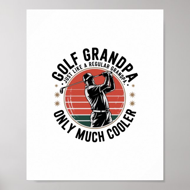 Affiche Grand-père de golf comme un groupe régulier (2) (Devant)