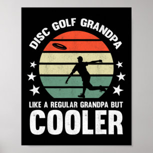 Affiche Grand-père de golf de disque masculin Grand-père d