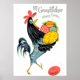 Affiche grand-père de la coquille de Pâques vintage