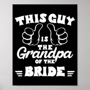 Affiche Grand-Père De La Mariage Mariée Grand-Père Mens Br