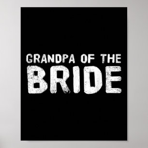 Affiche Grand-Père De La Mariée Drôle Mariage Groom Party