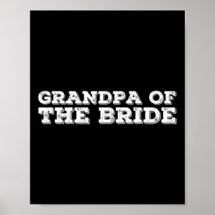 Affiche Grand-Père De La Mariée Drôle Mariage Groom Party