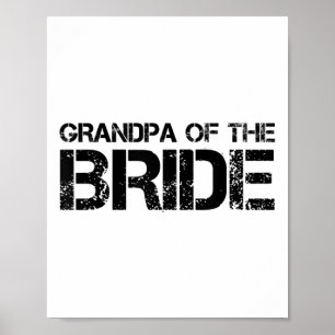 Affiche Grand-Père De La Mariée Drôle Mariage Groom Party 